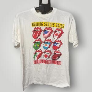 Vintage 90s Rolling Stones Voodoo Lounge 94 Tour Tee Single Stitch Brockum Large